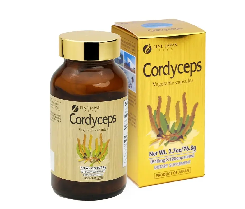 Viên uống tăng cường sức khỏe đông trùng hạ thảo Cordyceps Fine Japan hộp 1 lọ 120 viên