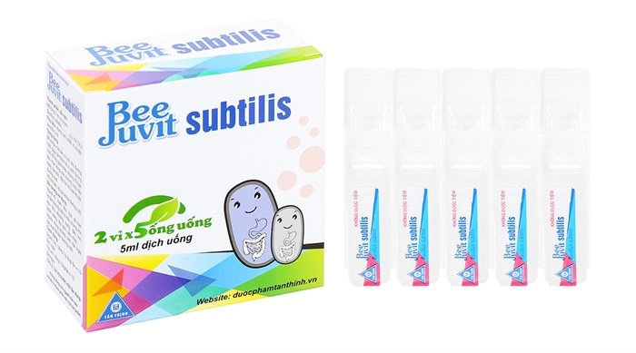 Men vi sinh bổ sung lợi khuẩn đường ruột Bee Juvit Subtilis hộp 2 vỉ x 5 ống x 5ml