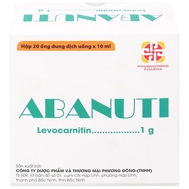 Dung dịch uống bổ sung năng lượng, cải thiện tinh thần, thể lực Abanuti 1g Phương Đông hộp 20 ống
