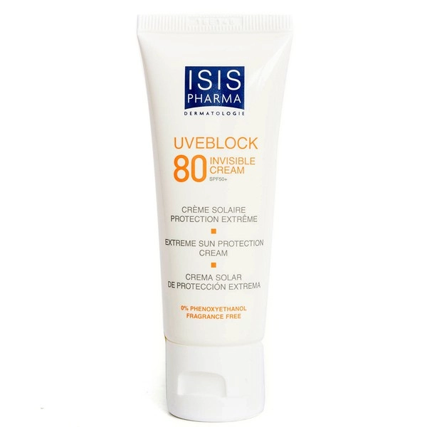 Kem chống nắng màu trắng Uveblock 80 Invisible Cream hộp 1 tuýp 40ml