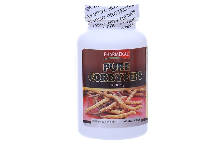 Viên uống đông trùng hạ thảo Pure Cordyceps Pharmekal 1000mg lọ 60 viên