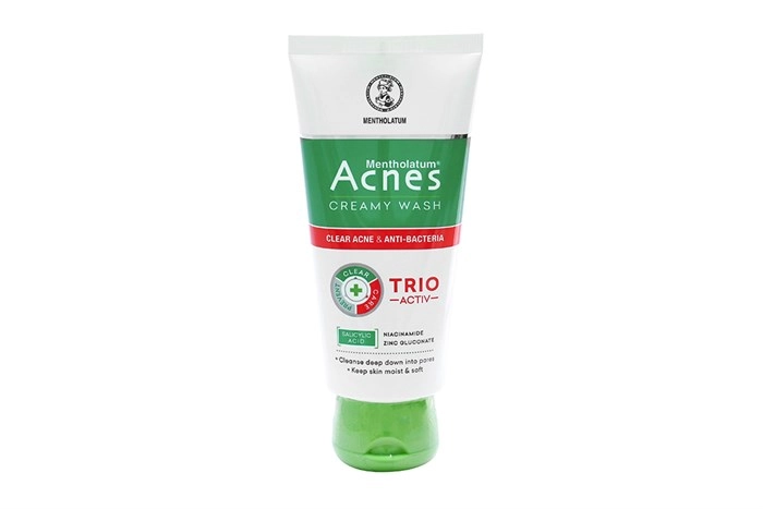 Sữa rửa mặt ngăn ngừa mụn Acnes Creamy Wash Trio Activ tuýp 100g