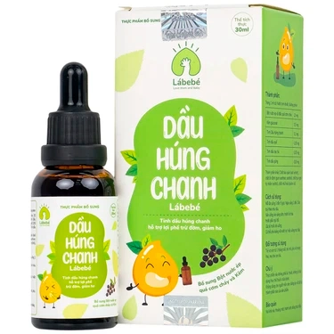 Hỗ trợ lợi phế trừ đờm, giảm ho dầu Húng Chanh Lábebé hộp x 30ml