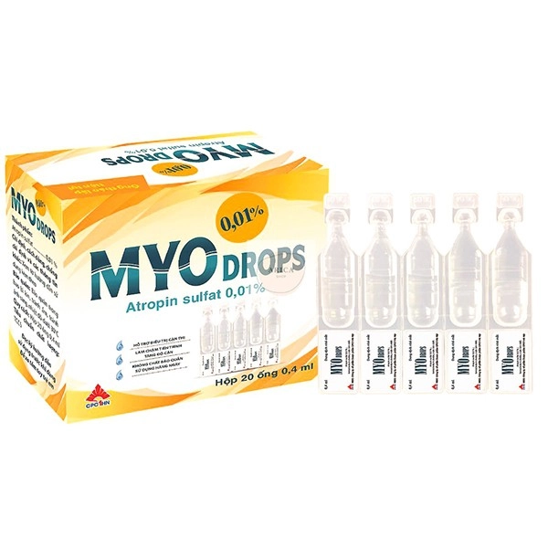 Dung dịch nhỏ mắt Myo Drops 0,01% hộp 20 ống x 0,4ml