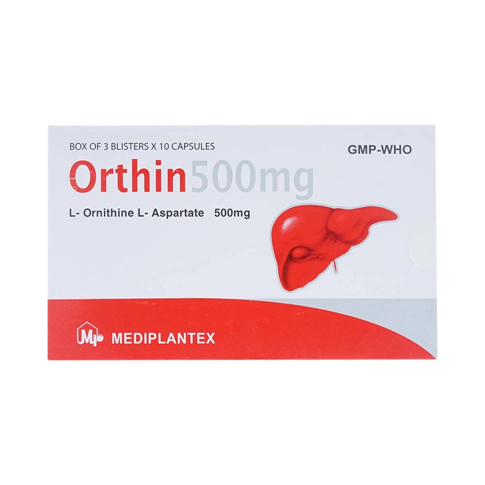 Thuốc gan, mật Orthin hộp 30 viên