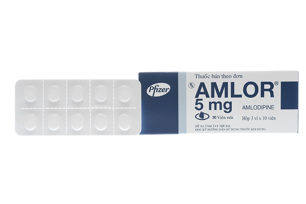 Thuốc trị cao huyết áp Amlor 5mg hộp 30 viên nén