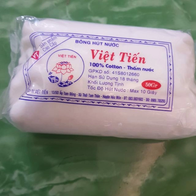 Bông y tế Việt Tiến gói 50g