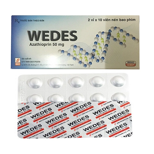 Thuốc ức chế miễn dịch Wedes hộp 2 vỉ x 10 viên nén bao phim