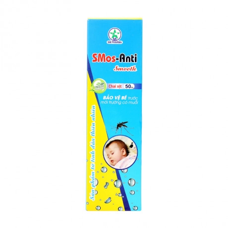 Xịt chống muỗi Smos-Anti Smooth hộp 1 chai chai 50 ml
