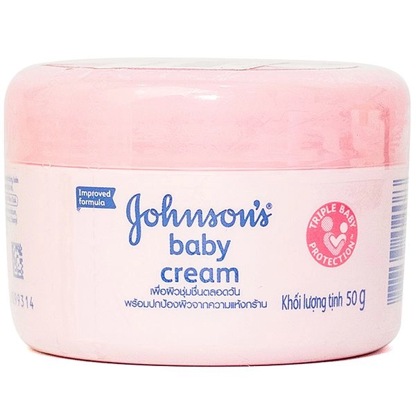 Sản phẩm dưỡng da dùng cho bé Johnson's baby cream (hồng) hộp 50g
