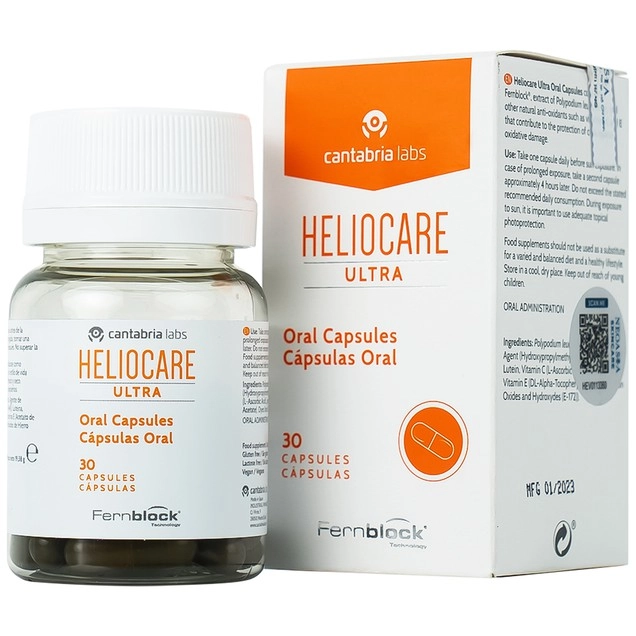 Hỗ trợ bảo vệ và hạn chế lão hóa da Heliocare Ultra hộp 1 lọ x 30 viên