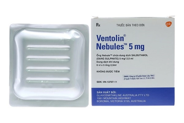 Thuốc điều trị hen suyễn Ventolin Nebules 5mg hộp 30 ống 