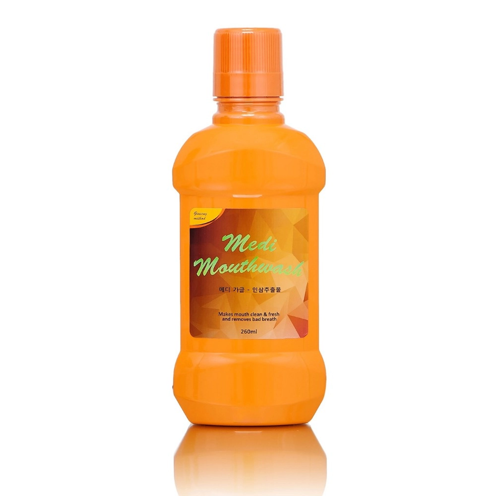 Nước súc miệng Medi Mouthwash Nhân Sâm (vàng) chai 260ml