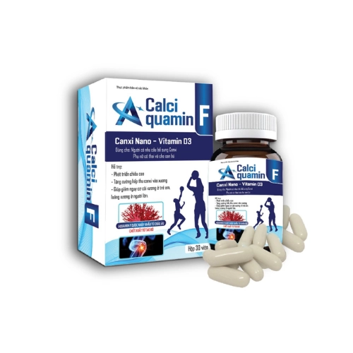 Bổ sung Calci, Vitamin D cho cơ thể Calci Aquamin F AVC hộp 30 viên