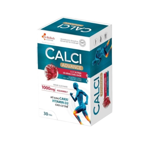 Bổ sung canxi cho cơ thể Calci Advance N-BioTech hộp 30 viên