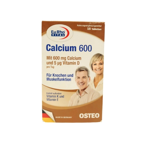 Thực phẩm bảo vệ sức khoẻ EuRho Vital Calcium 600 hộp 15 viên