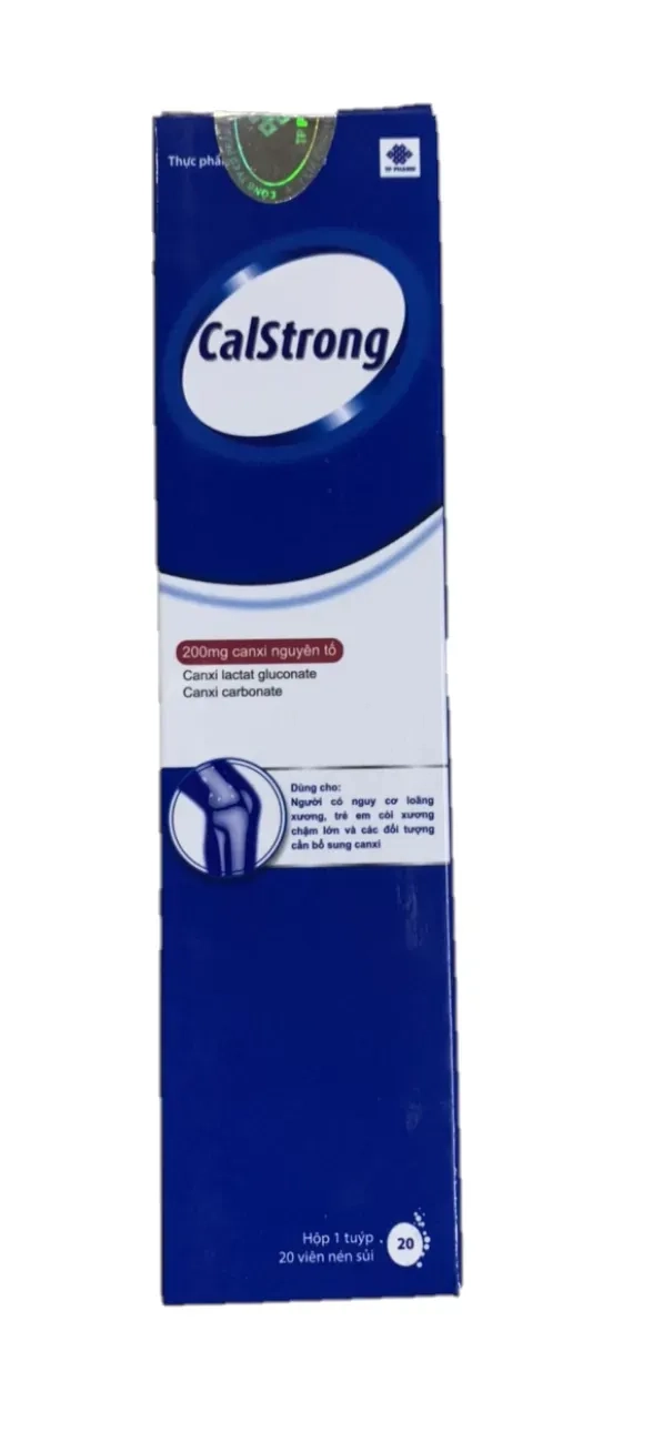 Hỗ trợ bổ sung canxi cho cơ thể CalStrong hộp 1 tuýp 20 viên sủi