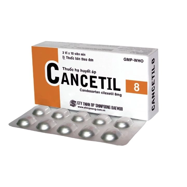 Thuốc điều trị tăng huyết áp Cancetil 8 hộp 30 viên