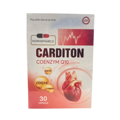 Bổ sung Coenzym Q10 cho cơ thể Carditon Norvapharco hộp 30 viên
