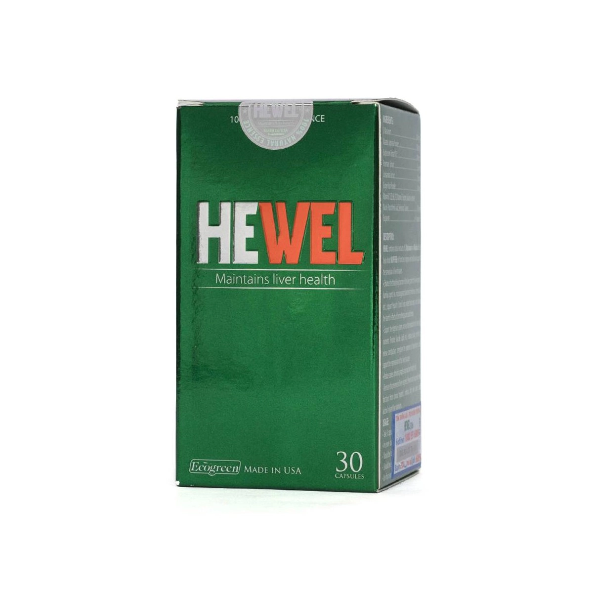 Viên uống giải độc gan Hewel hộp 1 lọ 30 viên