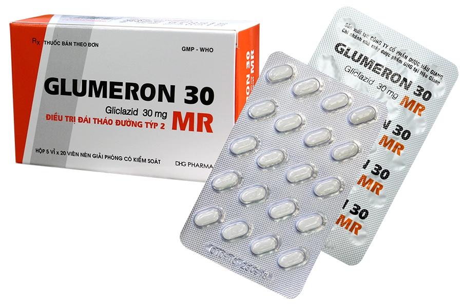 Thuốc điều trị bệnh đái tháo đường tuýp 2 Glumeron 30 MR hộp 5 vỉ x 20 viên