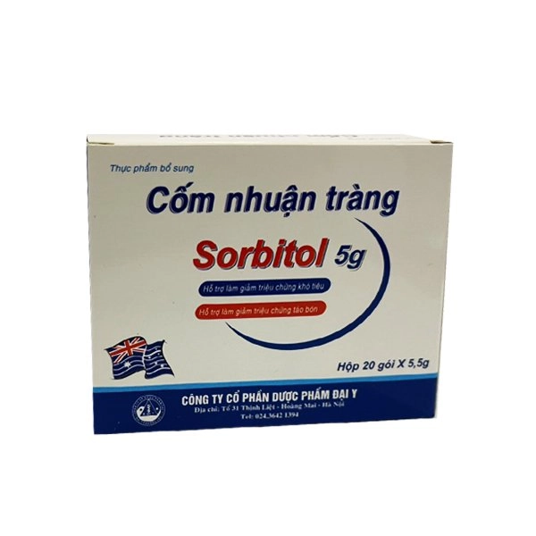 Cốm nhuận tràng Sorbitol 5g Đại Y hộp 20 gói x 5,5g