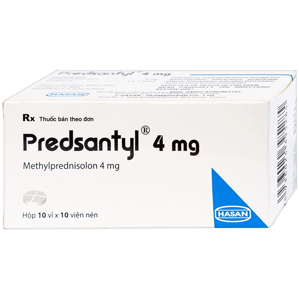 Thuốc corticoid Predsantyl 4mg hộp 10 vỉ x 10 viên