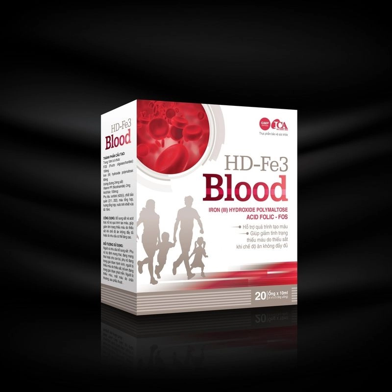 Siro bổ máu HD-Fe3 Blood hộp 4 vỉ x 5 ống x 10ml