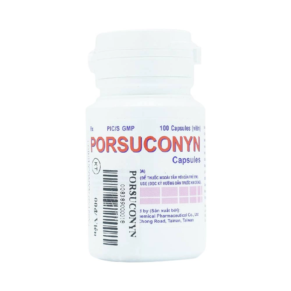 Porsuconyn capsules lọ 100 viên