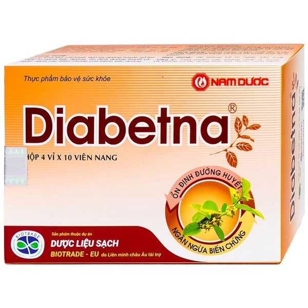Viên uống hỗ trợ trị tiểu đường Diabetna hộp 40 viên