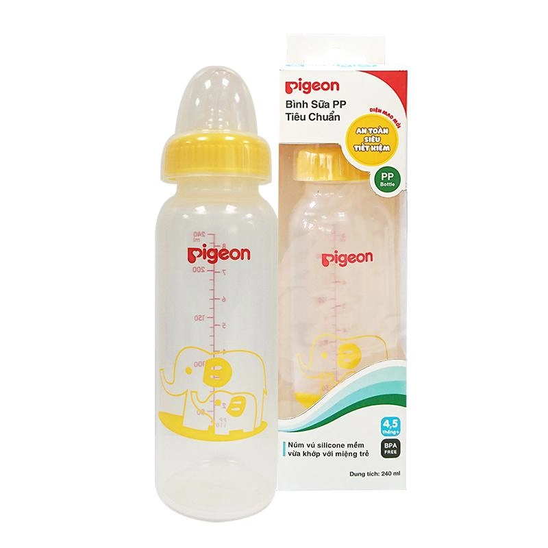 Bình sữa PP tiêu chuẩn PIGEON 240ml