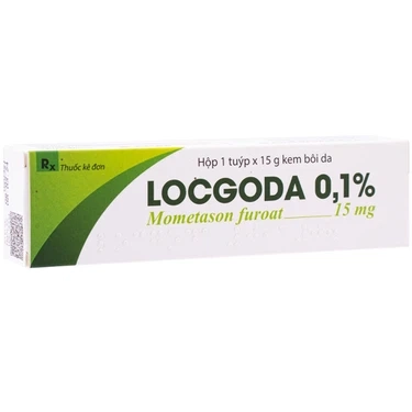 Kem bôi da Locgoda 0,1% Medbolide hộp 1 tuýp x 15g