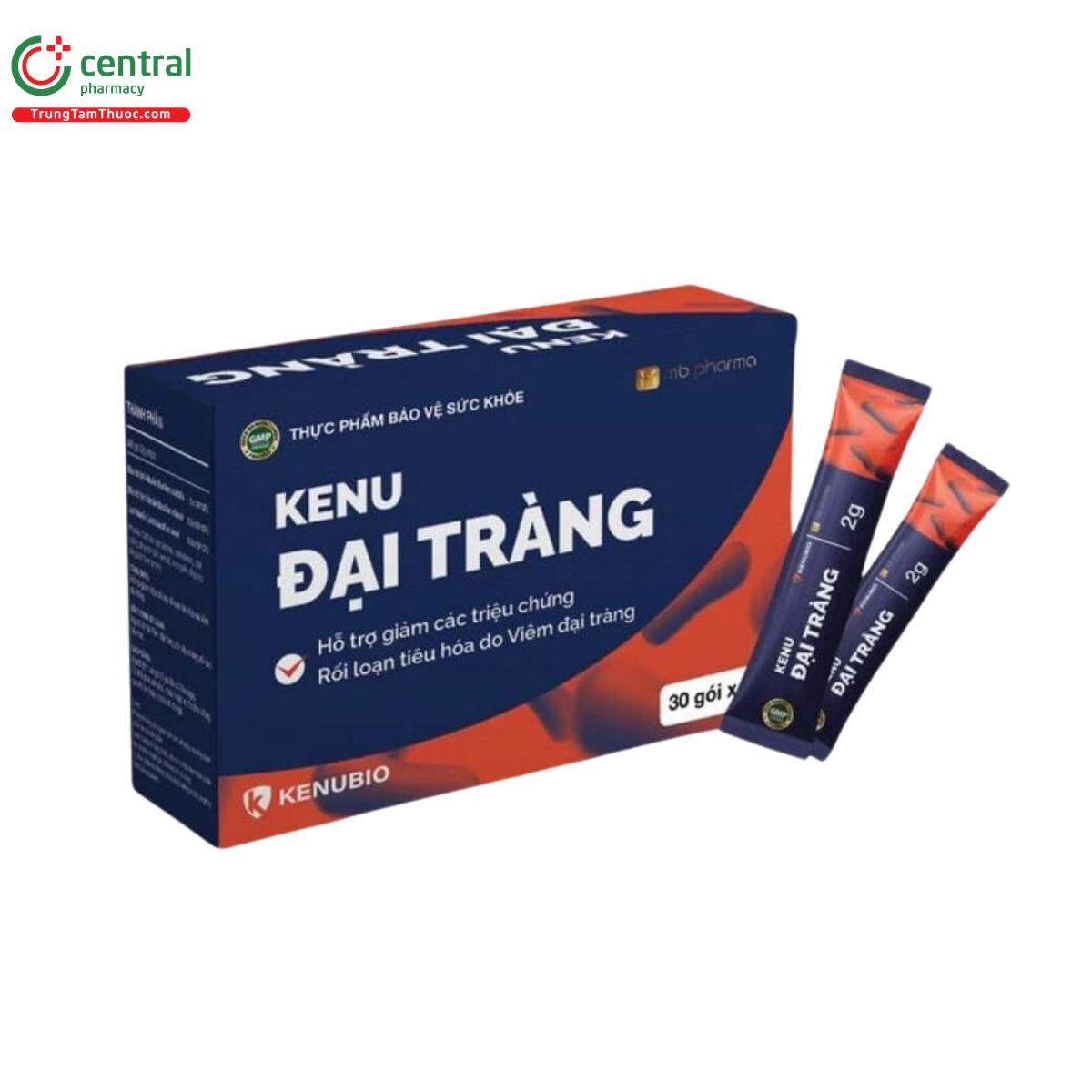 Hỗ trợ giảm triệu chứng rối loạn tiêu hóa Kenu đại tràng hộp 30 gói