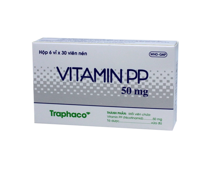 Vitamin PP 50 mg Traphaco hộp 6 vỉ x 30 viên