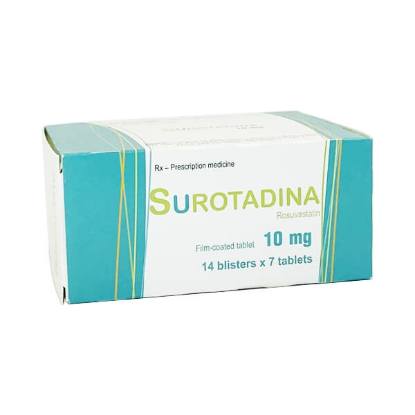Thuốc hạ mỡ máu SUROTADINA 10MG hộp 98 viên