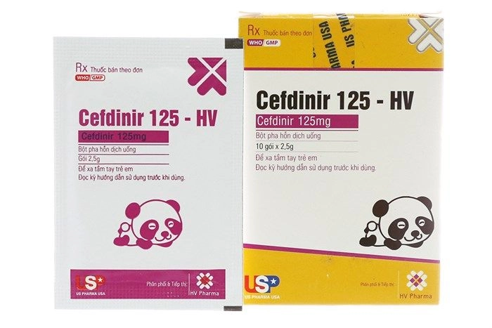 Thuốc kháng sinh Cefdinir 125 - HV hộp 10 gói x 2.5g