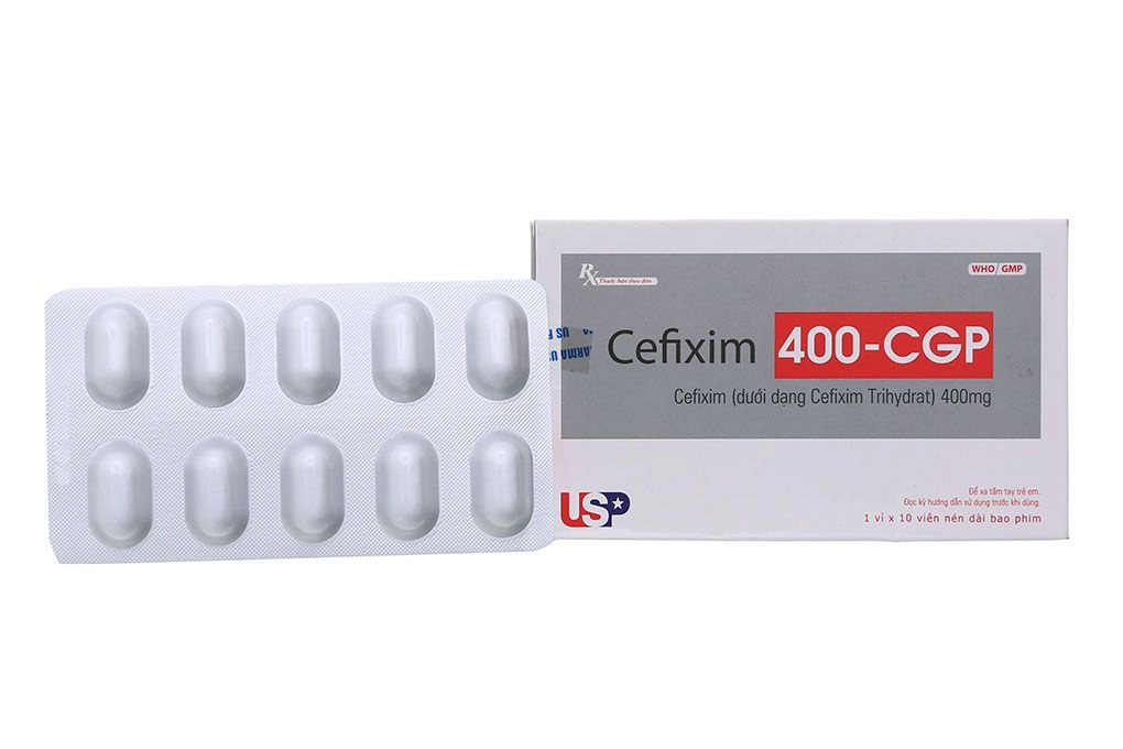 Thuốc kháng sinh Cefixim 400 - CGP hộp 10 viên