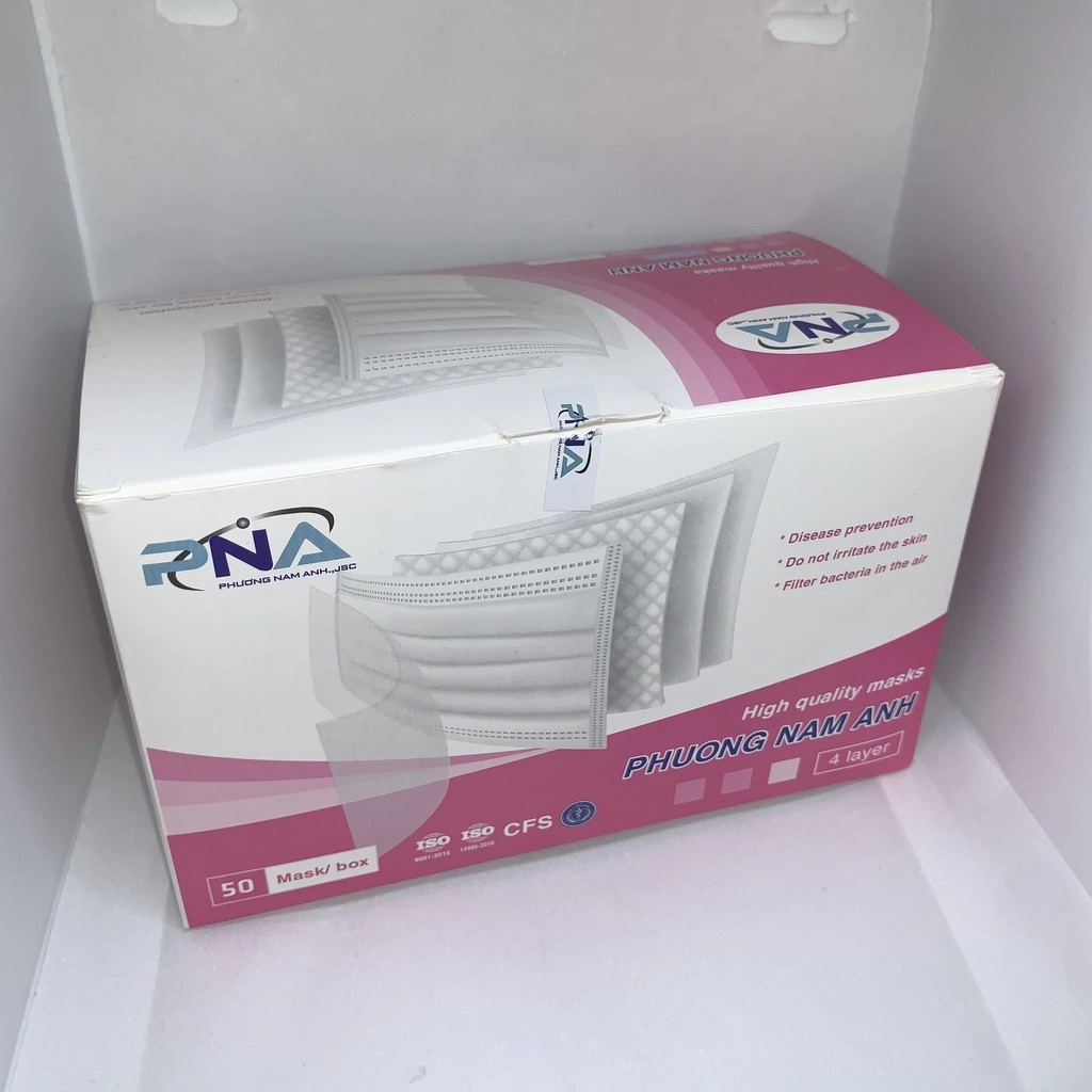 Khẩu trang y tế PHƯƠNG NAM ANH (màu trắng) hộp 50 cái