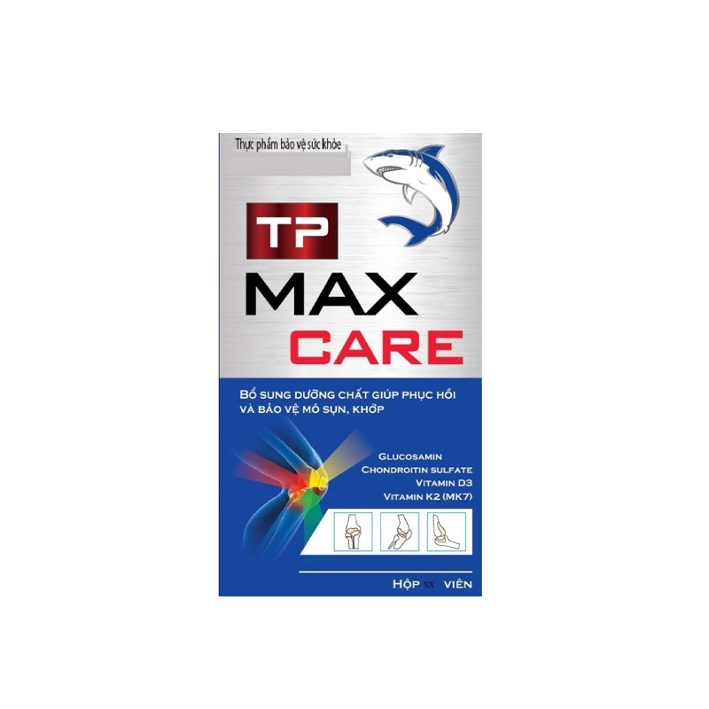 Bổ sung dưỡng chất giúp phục hồi và bảo vệ mô sụn, khớp TP Max Care hộp 1 lọ 60 viên