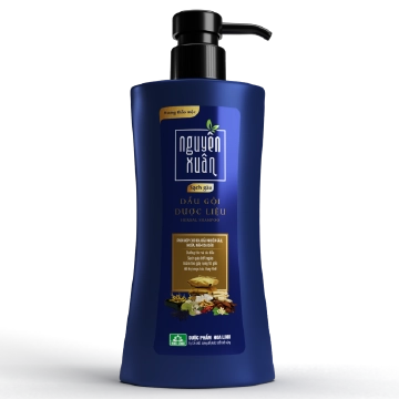 Dầu gội dược liệu Nguyên Xuân sạch gàu hương thảo mộc (màu xanh dương) chai 350ml