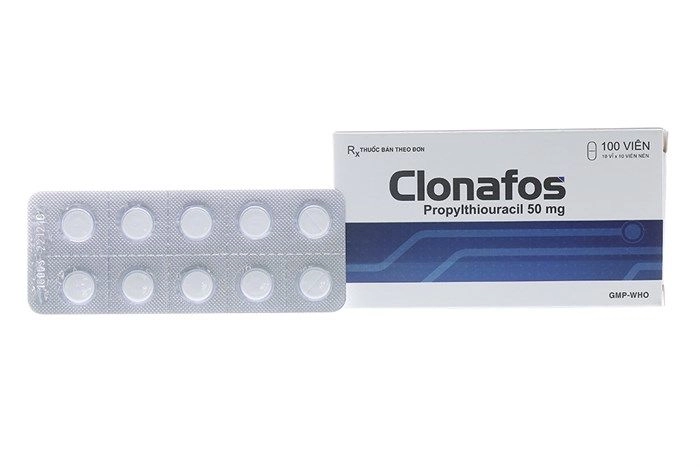 Thuốc điều trị cường giáp Clonafos hộp 10 vỉ x 10 viên