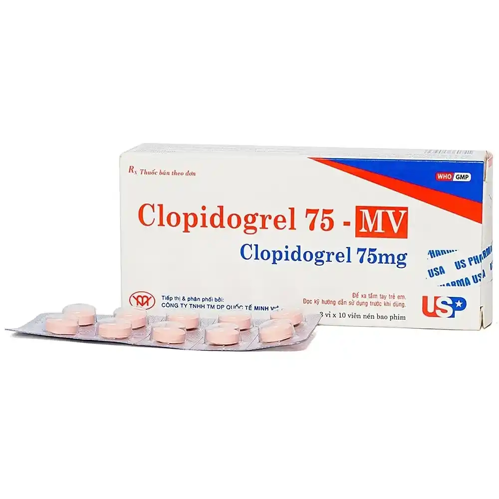 Clopidogrel 75 - MV hộp 30 viên