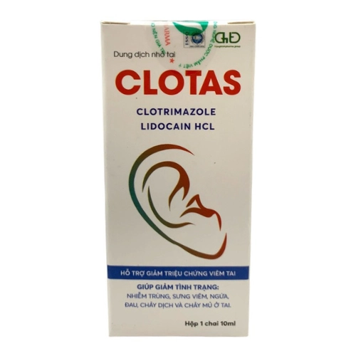 Dung dịch nhỏ tai Clotas hộp 1 chai 10ml