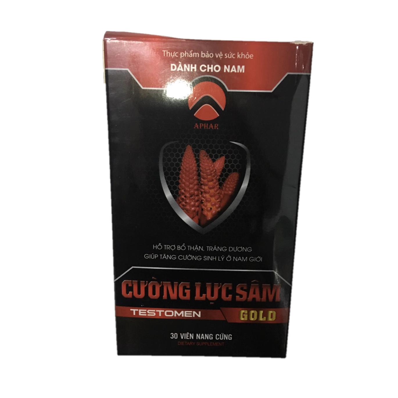 Hỗ trợ bổ thận, tráng dương, tăng cường sinh lý CƯỜNG LỰC SÂM Testomen Gold hộp 1 lọ 30 viên