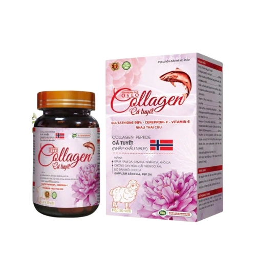 Viên uống sáng đẹp da OSLO Collagen Cá tuyết hộp 30 viên