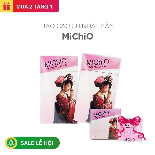 Combo 2 hộp bao cao su Michio 12 cái tặng 1 hộp 3 cái