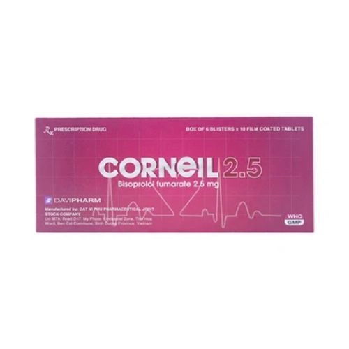 Thuốc tim mạch Corneil 2.5mg  hộp 60 viên