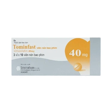 Thuốc điều trị ngăn ngừa bệnh mạch vành Tominfast 40mg hộp 3 vỉ x 10 viên