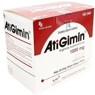 Dung dịch uống điều trị tăng amomiac máu AtiGimin 1000mg An Thiên Pharma 30 ốNG x 10ML