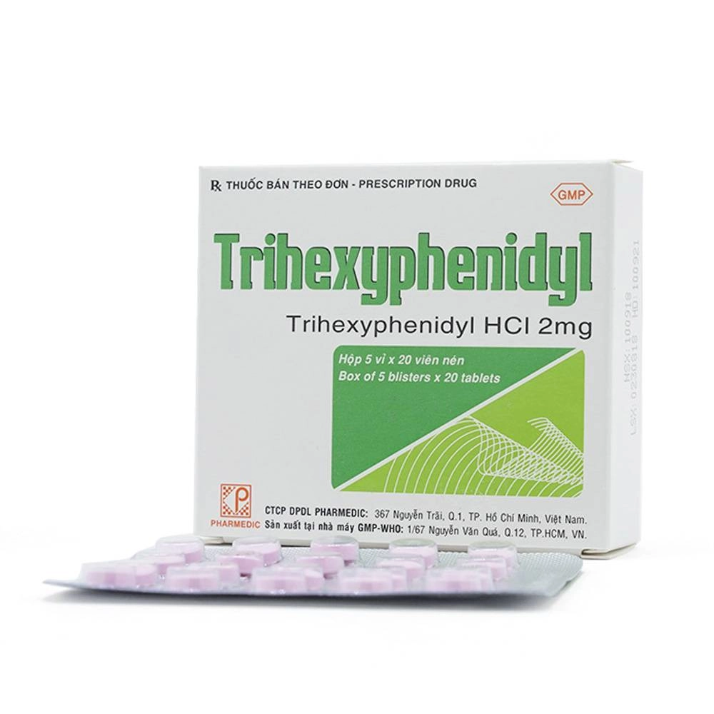 Trihexyphenidyl 2mg hộp 100 viên
